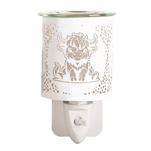 Plug - In White Highland Cow Wax Melt Burner - Something Different Gift Shop