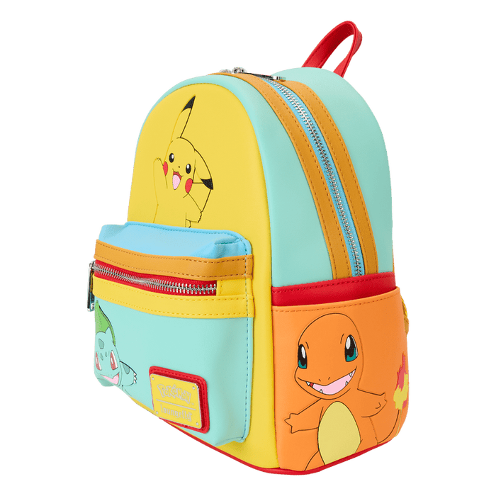 Pokémon Color Block Starters Mini Backpack - Something Different Gift Shop