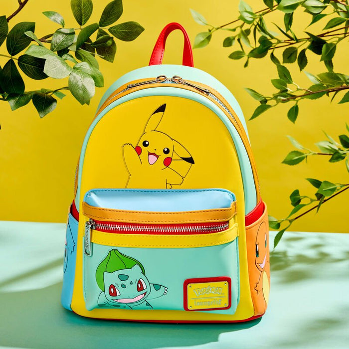 Pokémon Color Block Starters Mini Backpack - Something Different Gift Shop