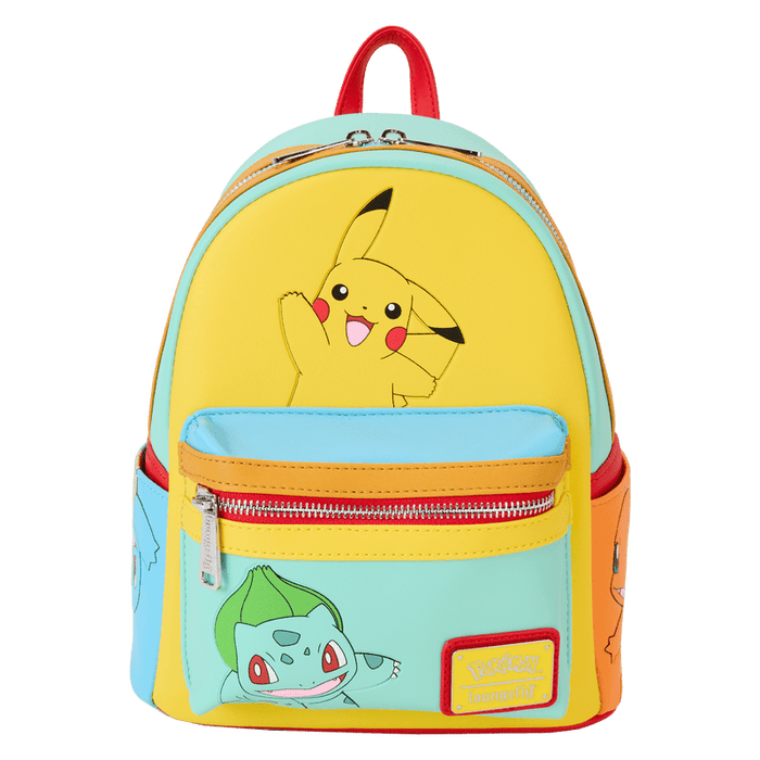 Pokémon Color Block Starters Mini Backpack - Something Different Gift Shop