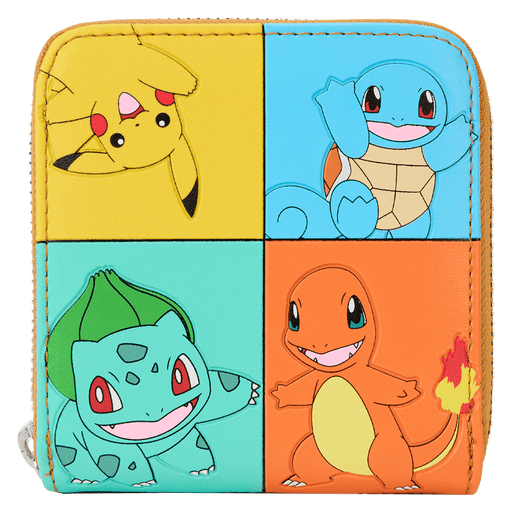 Pokémon Color Block Starters Zip Around Wallet - Something Different Gift Shop