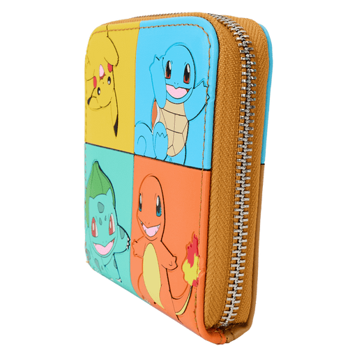 Pokémon Color Block Starters Zip Around Wallet - Something Different Gift Shop