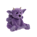 Portcullis Bearhouse by Charlie Bears purple plush gargoyle toy, front angled view on white background