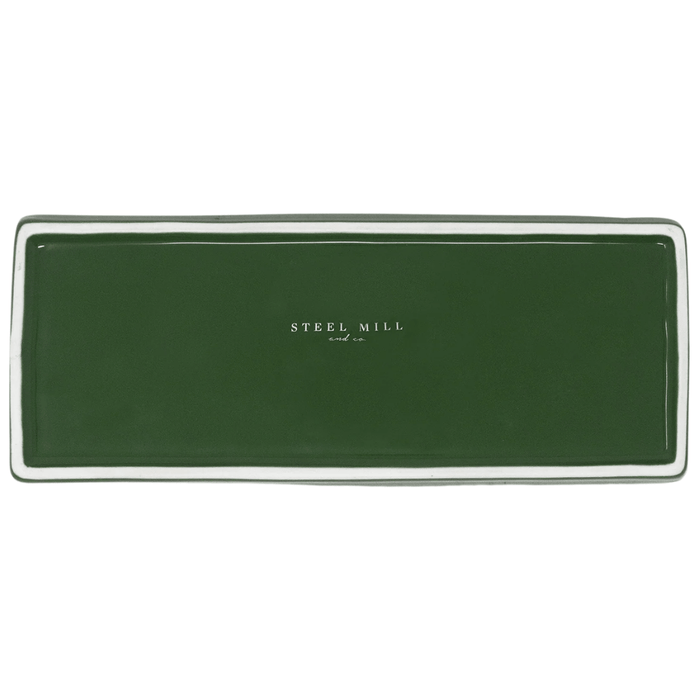 Base of Pride and Prejudice literary trinket tray with Steel Mill and Co logo
