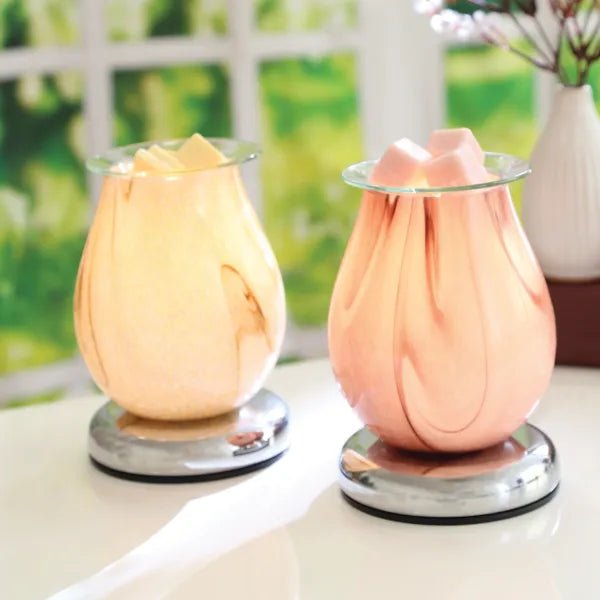 Purple Swirl Oval Touch Wax Melt Burner - Something Different Gift Shop