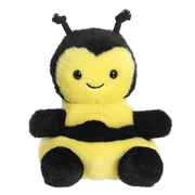 Palm Pals Queenie Bee black and yellow bee plush soft toy front view