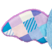 Patchwork quilt wing detail on Squishable Quilted Mothman plush