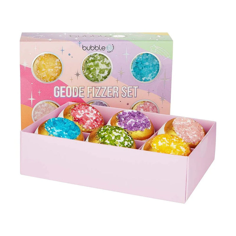 Rainbow Geode Bath Fizzer Gift Set (6 x 100g) - Something Different Gift Shop