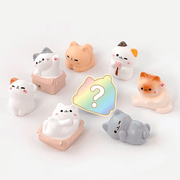 Random Cozy Cat miniature figures arranged in a circle with hidden figure mystery icon