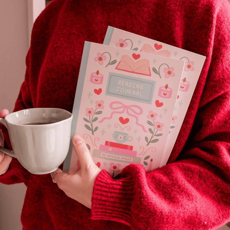 Reading Journal held as a gift for book lovers
