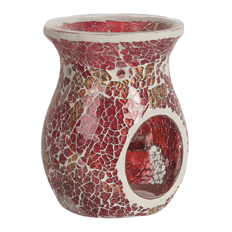 Red Mosaic Glass Wax Melt Burner - Something Different Gift Shop