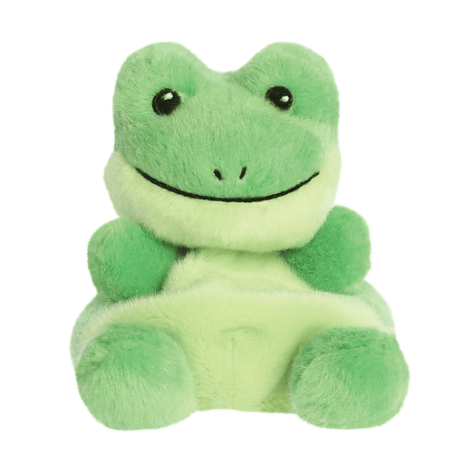 Palm Pals Ribbits Frog 13cm green plush soft toy front view