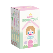 RiCO Happy Room Tour blind-box packaging — pastel house design with “Welcome” door
