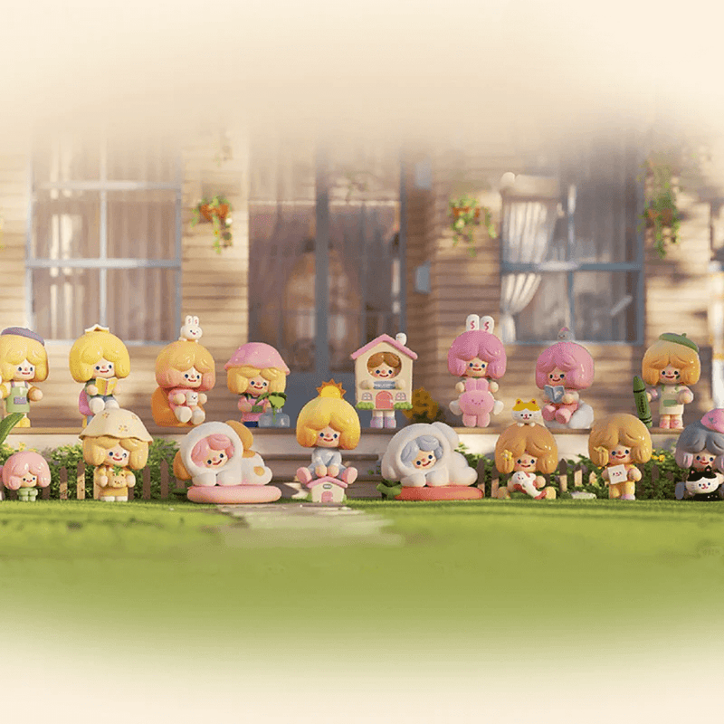Full RiCO Happy Room Tour collection displayed in a sunny garden scene
