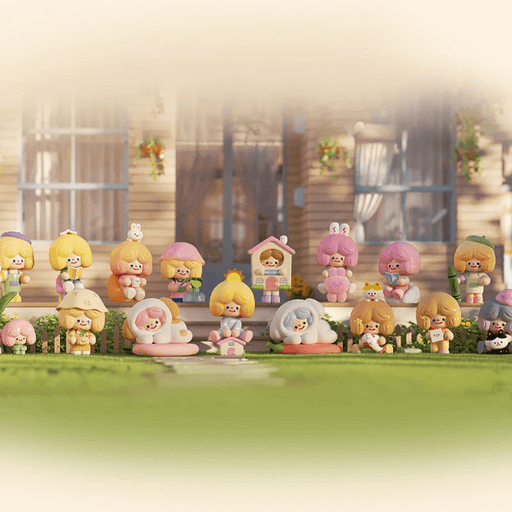 Full RiCO Happy Room Tour collection displayed in a sunny garden scene
