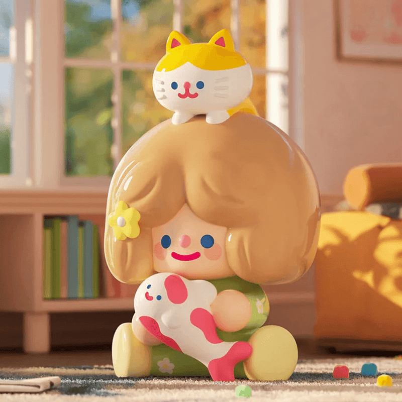 Surprise RiCO’s Care Time figure cuddling cat and fish plush

