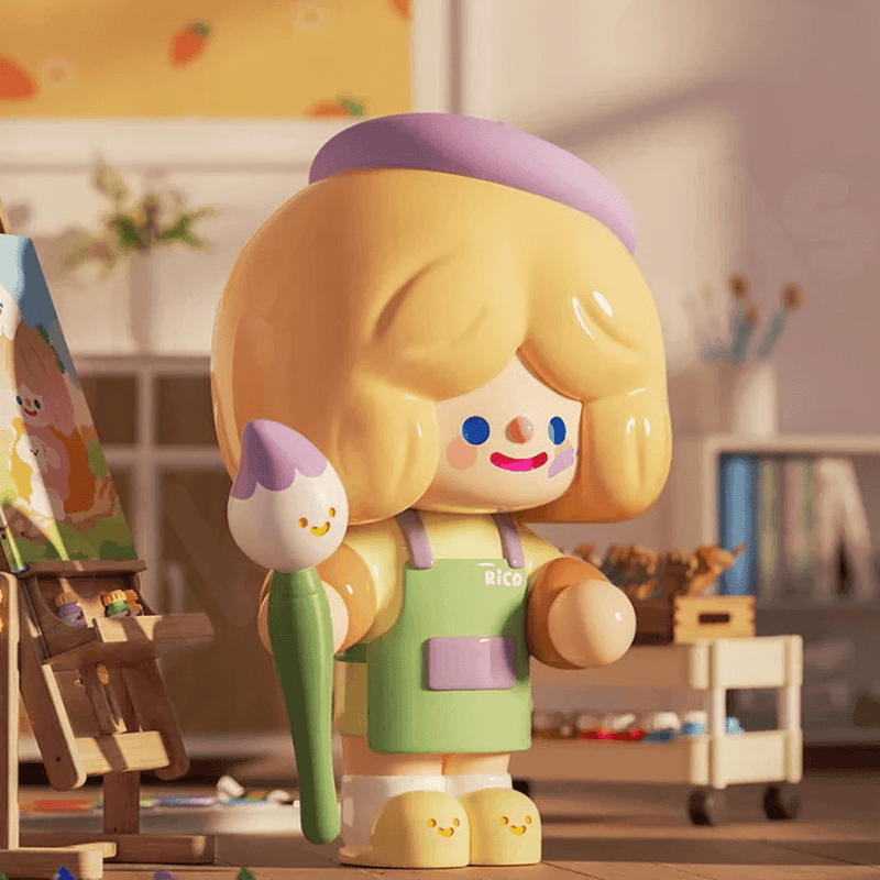 Surprise RiCO’s Creat Time figure in apron holding oversized paintbrush
