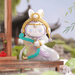 Rites and Music figure from MJ Studio Lantern Festival Blind Box, bunny girl playing a harp.