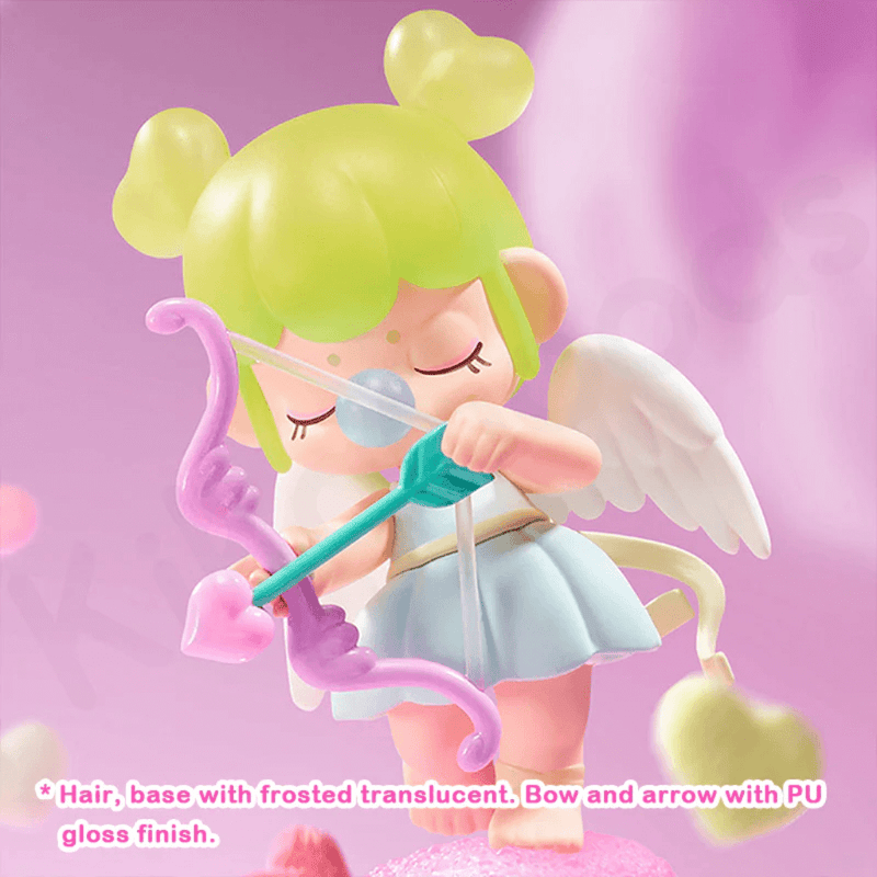 Rolife Cupid mini figure with glossy bow and frosted base.