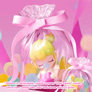 Rolife Nanci Sweet Time Gift Bag figure inside ultra-clear candy bag with detachable ribbon, blind box collectible.