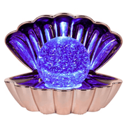 Rose Gold LED Colour Changing Clam Mood Light - Something Different Gift Shop