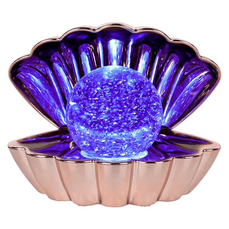 Rose Gold LED Colour Changing Clam Mood Light - Something Different Gift Shop
