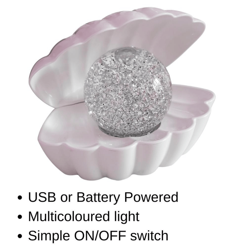 Rose Gold LED Colour Changing Clam Mood Light - Something Different Gift Shop