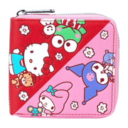 Sanrio Hello Kitty And Friends Colour Block Zip Around Wallet - Something Different Gift Shop