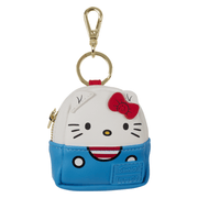 Hello Kitty Loungefly Sanrio mini backpack keychain charm with blue outfit