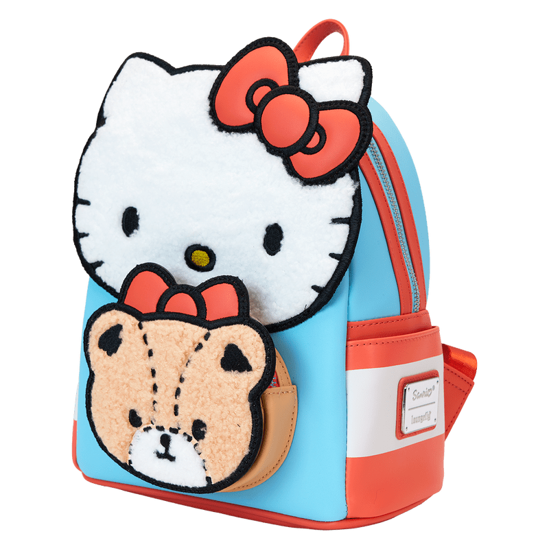 Sanrio Hello Kitty & Tiny Chum Bear Sherpa Mini Backpack - Something Different Gift Shop