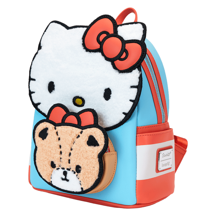 Sanrio Hello Kitty & Tiny Chum Bear Sherpa Mini Backpack - Something Different Gift Shop