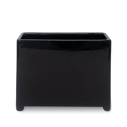 Plain black reverse of the ceramic ACOTAR Dresser Vase