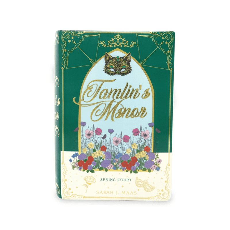 Front of the ACOTAR Spring Court book vase featuring the Tamlin’s Manor floral design