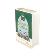 ACOTAR Spring Court large ceramic book vase with green floral cover and gold details