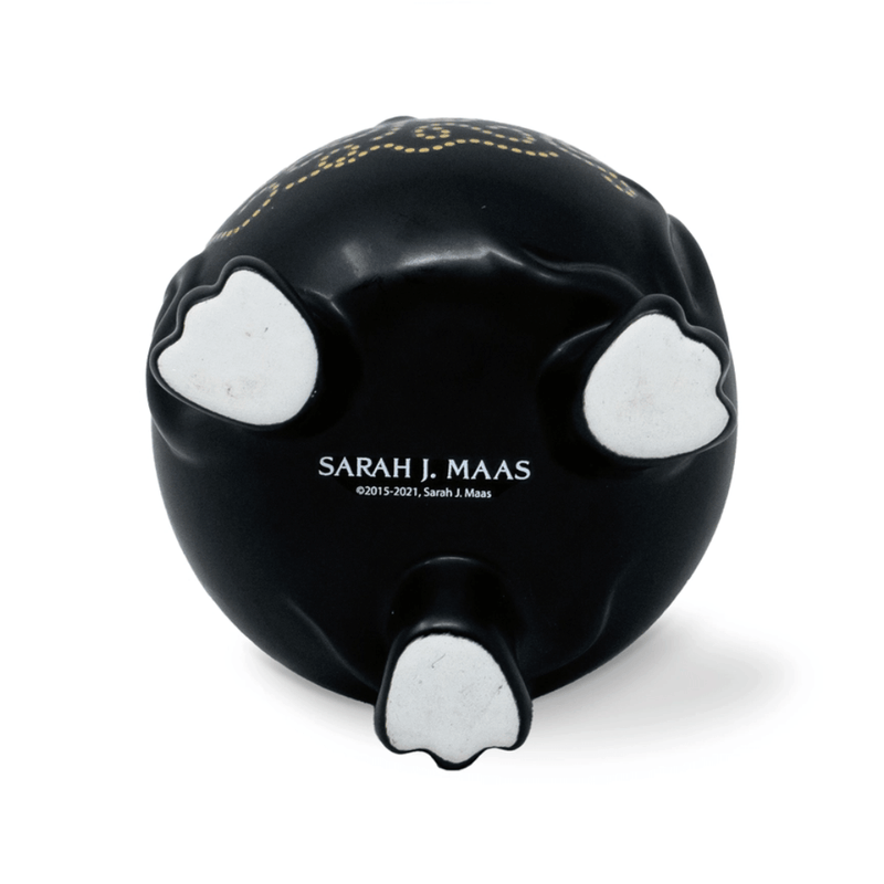 Underside of officially licensed Sarah J. Maas Cauldron vase showing copyright marking