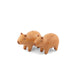 Sass & Belle Capybara salt and pepper shakers, brown ceramic pair on white background