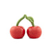 Sass & Belle Cherry salt and pepper shakers, front view red cherries