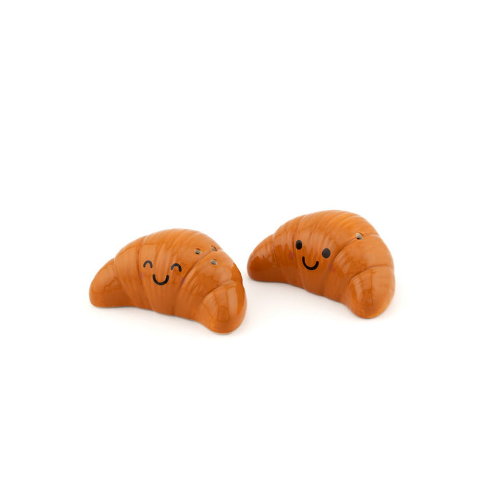 Sass & Belle Croissant salt and pepper shakers, brown ceramic croissant pair