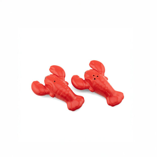 Red lobster salt and pepper shakers by Sass & Belle, angled view on a white background
