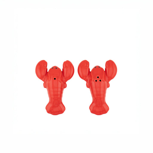Red lobster salt and pepper shakers by Sass & Belle, top view on a white background