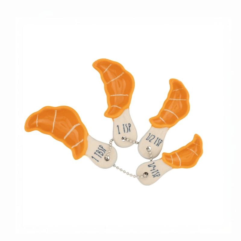 Sass & Belle croissant ceramic measuring spoons set with four sizes