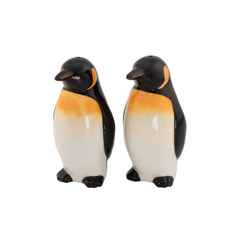 Sass & Belle penguin salt and pepper shakers in black white and orange