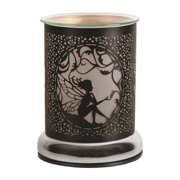 Satin Black Fairy Touch Wax Melt Burner - Something Different Gift Shop