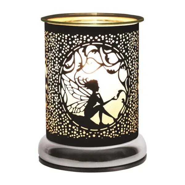 Satin Black Fairy Touch Wax Melt Burner - Something Different Gift Shop