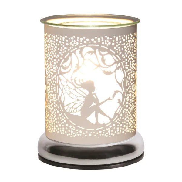 Satin White Fairy Touch Wax Melt Burner - Something Different Gift Shop