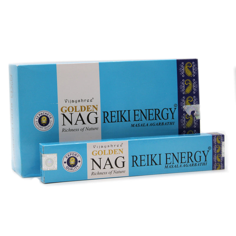 Satya Golden Nag Incense Sticks - Reiki Energy 15g - Something Different Gift Shop