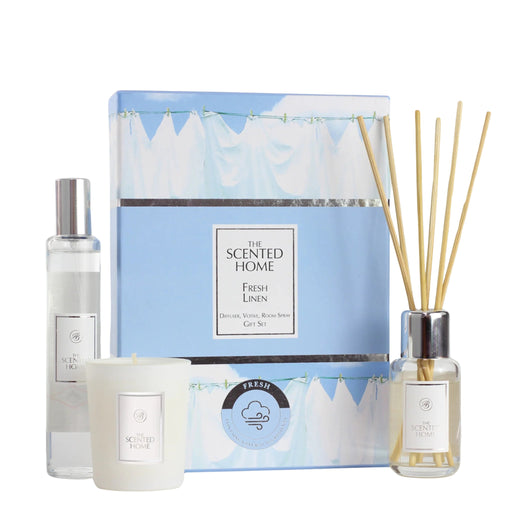 Scented Home Gift Set Fresh Linen Clean and Inviting Scent