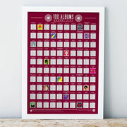 Scratch Poster - 100 Albums Bucket List - Something Different Gift Shop