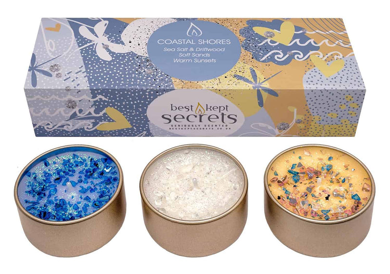 Seriously Scented Candles Three Lites - Costal Shore - Something Different Gift Shop