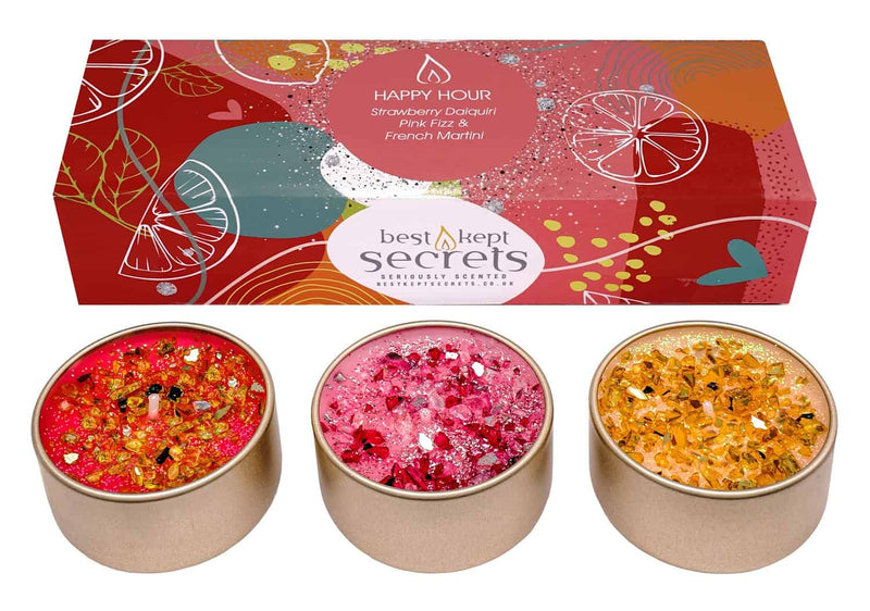 Seriously Scented Candles Three Lites - Happy Hour - Something Different Gift Shop